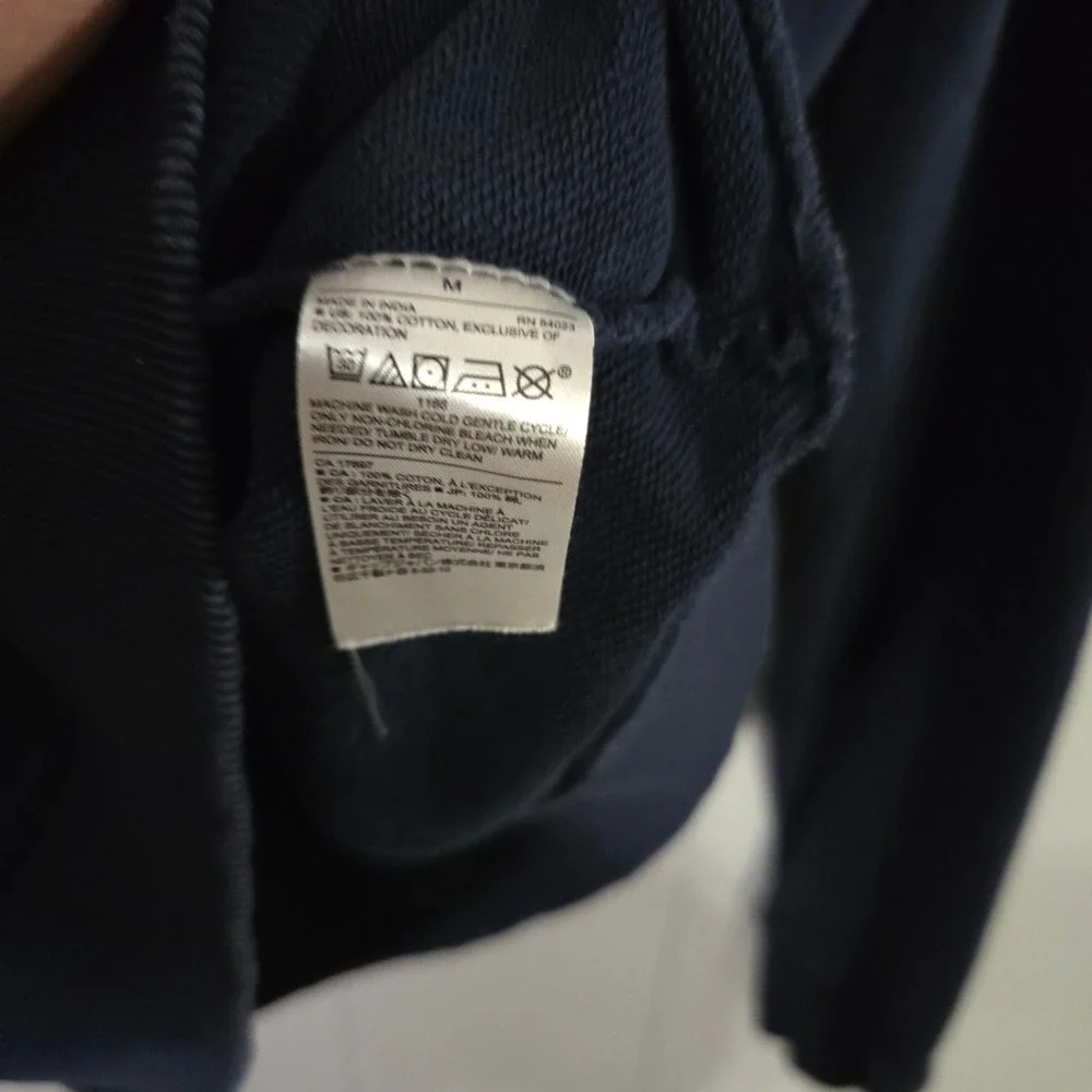 Banana Republic Sweatshirt Mens Medium Navy Blue Organic Cotton French‎ Terry